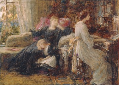 Memórias, c.1886 (aguarela sobre papel) de Frank Dicksee