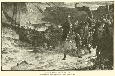 O funeral de um viking de Frank Dicksee