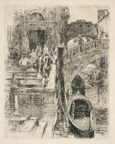 Ponte dos Suspiros, Veneza, 1883. de Frank Duveneck