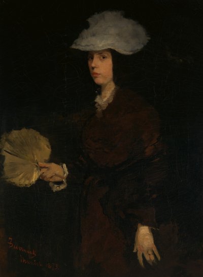 Senhora com Leque, 1873. de Frank Duveneck