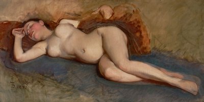 Nu reclinado de Frank Duveneck