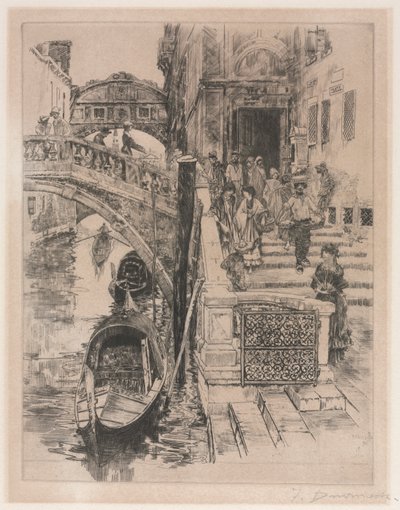 A Ponte dos Suspiros (segunda placa) de Frank Duveneck