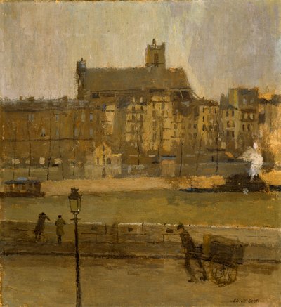 Quai de la Seine, Igreja de São Gervais, s.d. de Frank Edwin Scott