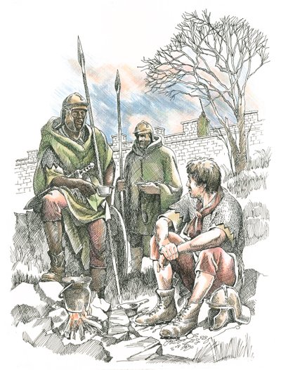 Soldados romanos, século II, c1990-2010 de Frank Gardiner