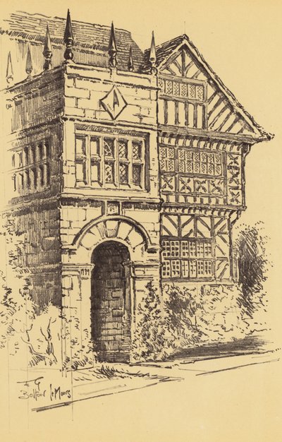 Hall-i-th-Wood, Bolton-le-Moors (litografia) de Frank Greenwood