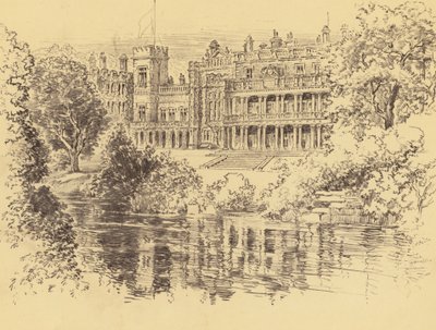 Knowsley Hall (litografia) de Frank Greenwood