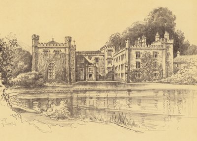 Towneley Hall, Burnley (litografia) de Frank Greenwood