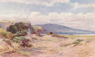 Nova Zelândia: Na praia de Ngunguru (litografia a cores) de Frank H Wright