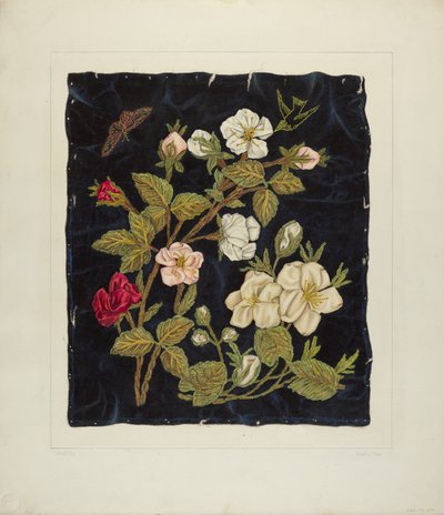 Flores artesanais em preto, 19351942. de Frank J Mace