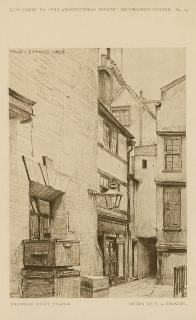 Exchange Court na Strand (gravura) de Frank Lewis Emanuel