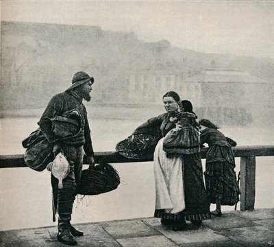 Fisher, pessoas, Whitby, c1890 de Frank Meadow Sutcliffe