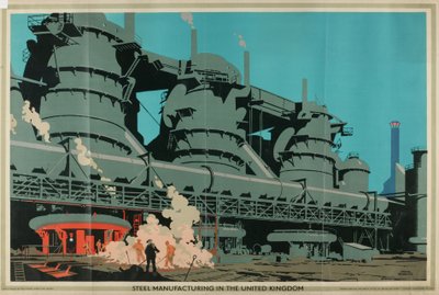 Fabrico de aço no Reino Unido, da série "Empire Buying Makes Busy Factories" (A compra do império faz fábricas ocupadas) de Frank Newbould