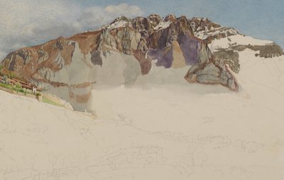 Paisagem montanhosa na Itália: Il Resegone, 1885. de Frank Randal