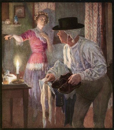 A aventura romântica do Sr. Pickwick (litografia a cores) de Frank Reynolds