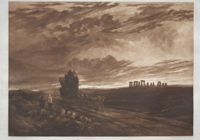 Stonehenge ao amanhecer, 1897. de Frank Short