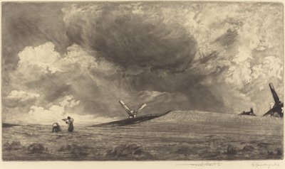Um Sussex Down de Frank Short, after John Constable