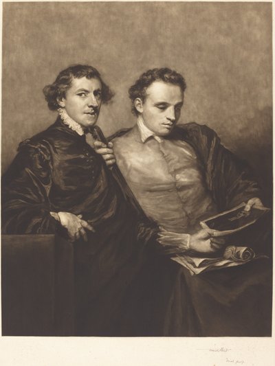 Retrato de dois cavalheiros de Frank Short, after Sir Joshua Reynolds