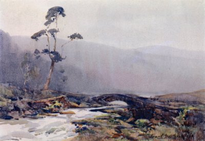 A Moorland Stream (cor litho) de Frank Southgate