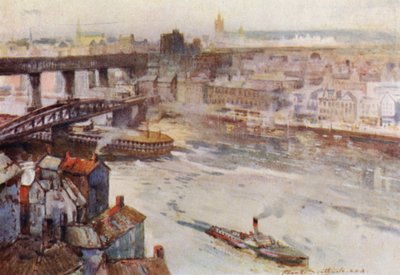 Newcastle-on-Tyne (cor litho) de Frank Southgate