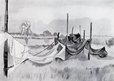 Norfolk Broads: Um Eel-Sett (litho) de Frank Southgate