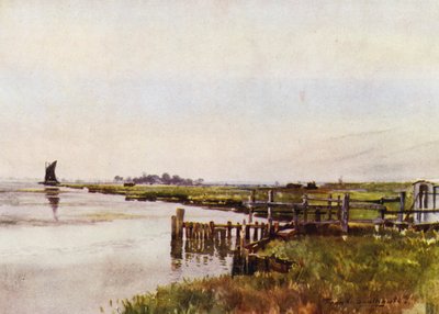 Norfolk Broads: Breydon Rond (cor litho) de Frank Southgate