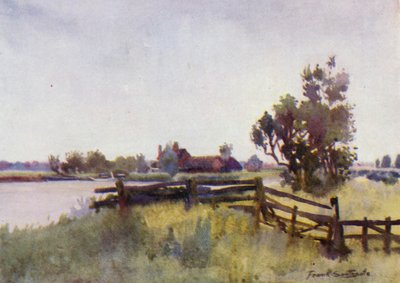 Norfolk Broads: Chalé Verde abaixo da Ponte Acle de Frank Southgate