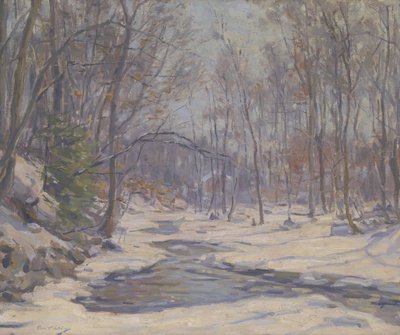 Uma Manhã de Inverno (óleo sobre tela) de Frank Townsend Hutchens