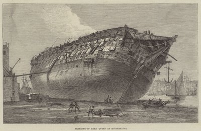 Breaking-up HMS Queen em Rotherhithe de Frank Watkins