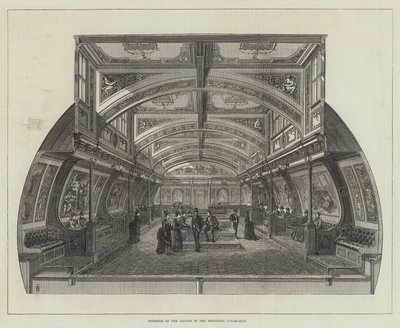 Interior do salão no navio a vapor Bessemer de Frank Watkins