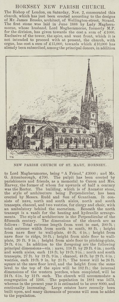 Nova Igreja Paroquial de Santa Maria, Hornsey de Frank Watkins