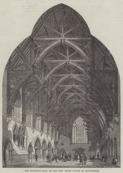 O Hall de Entrada do New Assize Courts em Manchester de Frank Watkins