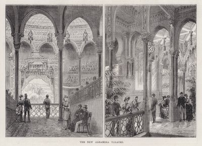 O Novo Teatro Alhambra (gravura) de Frank Watkins