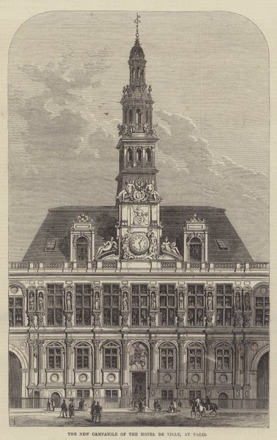 O novo Campanile do Hotel de Ville, em Paris de Frank Watkins