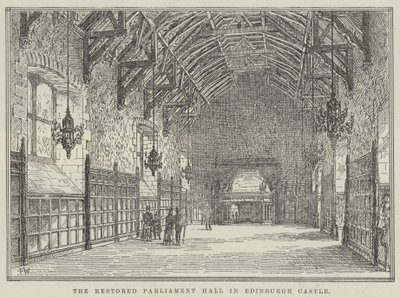 O restaurado Parliament Hall, no Castelo de Edimburgo de Frank Watkins