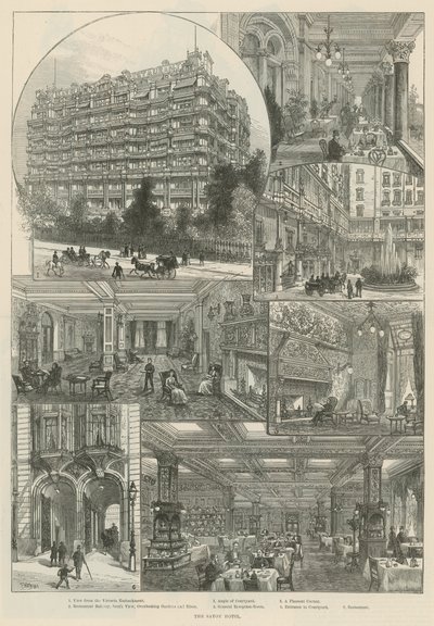 O Hotel Savoy (gravura) de Frank Watkins