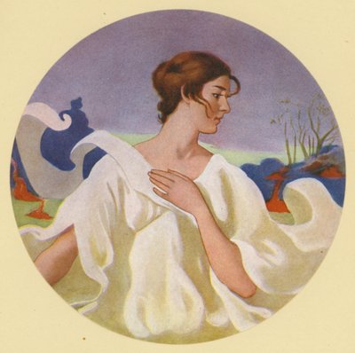 As Quatro Estações: outono (litografia a cores) de Frank Weston Benson