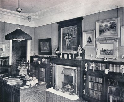 Biblioteca do Capitão Harvey, Hampstead, c1903 de Frank William Brookman