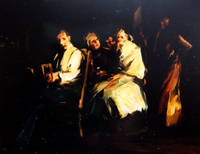 Latin Quarters, c.1920 (óleo sobre tela) de Frank van Sloun