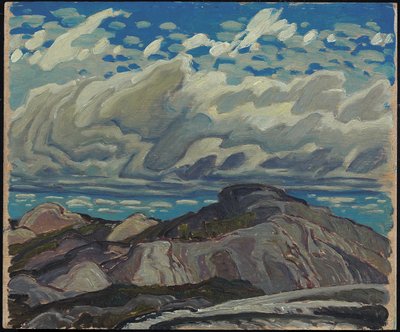 Outubro, Cranberry Hills, 1943 (óleo no painel de compensado) de Franklin Carmichael