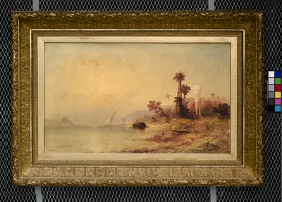 O Templo de Filae (óleo sobre tela) de Franklin D. Briscoe