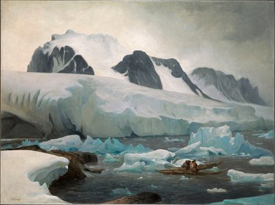 Caiaques esquimós, o beijo, 1842. de François August Biard