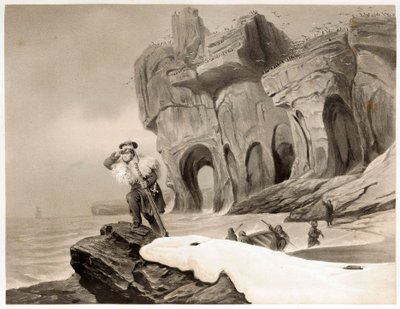 Bear Island de Viagens na Escandinávia, Lapônia, Spitsbergen e Faroes, pub. 1852. de François Auguste Biard