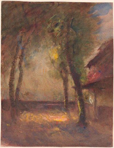 O terraço da casa Ravier em Morestel de François Auguste Ravier