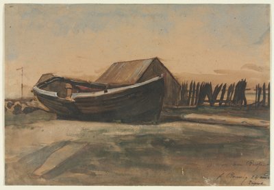 Barco na praia, Le Tréport de François Bonvin