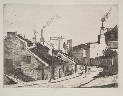Rua do país em Alouette, 1861. de François Bonvin