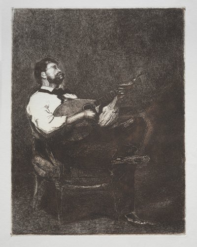 Guitarrista, 1861. de François Bonvin