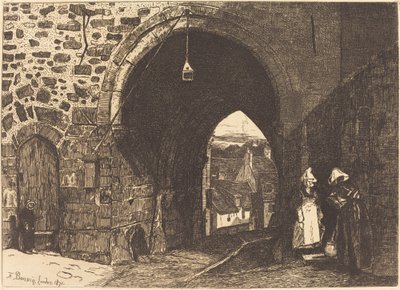 A Porte de St Malo em Dinan de François Bonvin
