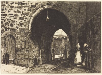A Porte de St Malo em Dinan de François Bonvin