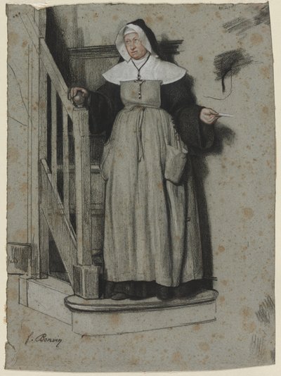 A Carta de Admissão, Interior de um Convento de François Bonvin