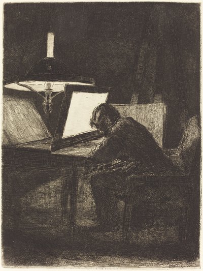 O gravador (Le Graveur) de François Bonvin